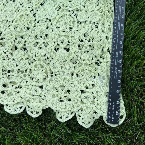 House Of Harlow 1960 Crochet Light Lime Green V Neck Dress /Coverup NWT Small - Picture 3 of 8
